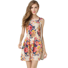 Knee high floral dress